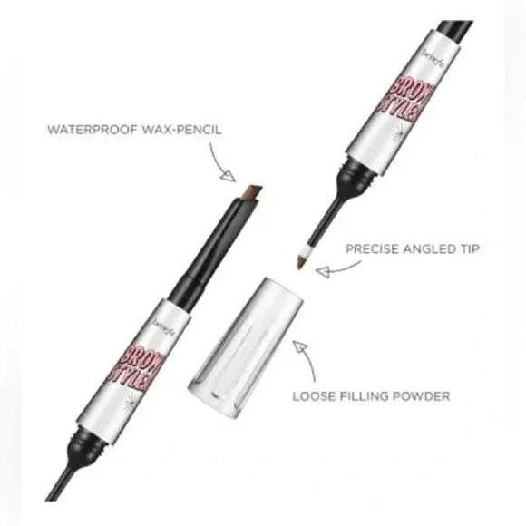 NIB Benefit Brow Styler w/ Wax Pencil and Powder Dual Ended Warm Golden Blonde 2 - Picture 3 of 12